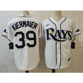 MLB Rays 39 Kevin Kiermaier White Nike Cool Base Men Jersey