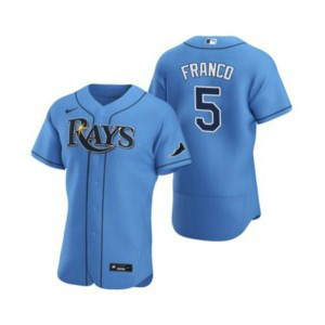 MLB Rays 5 Wander Franco Blue Nike FlexBase Men Jersey MLB Rays 5 Wander Franco Blue Nike FlexBase Men Jersey