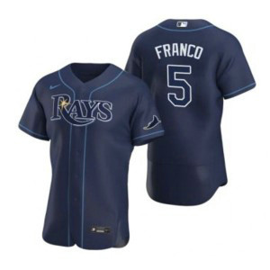 MLB Rays 5 Wander Franco Navy Nike FlexBase Men Jersey MLB Rays 5 Wander Franco Navy Nike FlexBase Men Jersey
