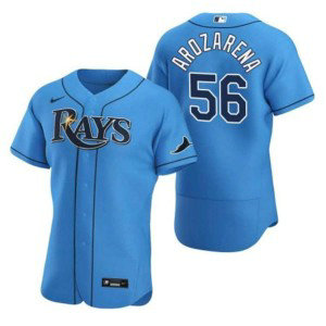 MLB Rays 56 Randy Arozarena Blue Nike FlexBase Men Jersey