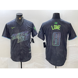 MLB Rays 8 Lowe Black 2024 City Connect Nike Cool Base Men Jersey MLB Rays 8 Lowe Black 2024 City Connect Nike Cool Base Men Jersey
