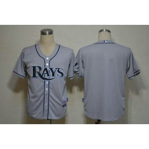 MLB Rays Blank Grey Cool Base Men Jersey