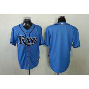 MLB Rays Blank Light Blue Cool Base Men Jersey