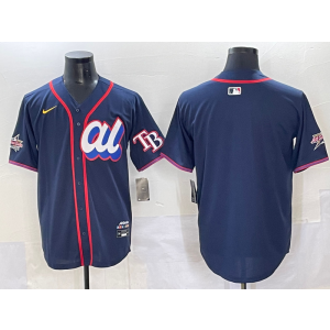 MLB Rays Blank Navy American League 2025 All Star Nike Cool Base Men Jersey