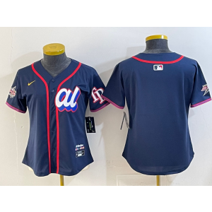 MLB Rays Blank Navy American League 2025 All Star Nike Cool Base Women Jersey