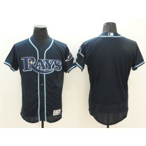 MLB Rays Blank Navy Flexbase Men Jersey