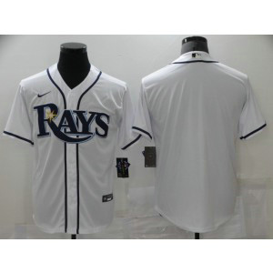 MLB Rays Blank White Nike Cool Base Men Jersey