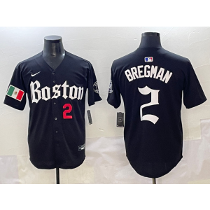 MLB Red Sox 2 Bregman Black New Nike Cool Base Men Jersey MLB Red Sox 2 Bregman Black New Nike Cool Base Men Jersey
