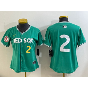MLB Red Sox 2 Bregman Green 2025 City Connect Nike Cool Base Women Jersey