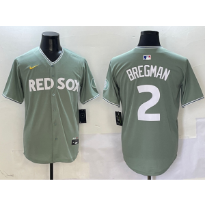 MLB Red Sox 2 Bregman Grey Nike Cool Base Men Jersey MLB Red Sox 2 Bregman Grey Nike Cool Base Men Jersey