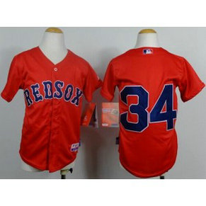 MLB Red Sox 34 David Ortiz Red Cool Base Youth Jersey