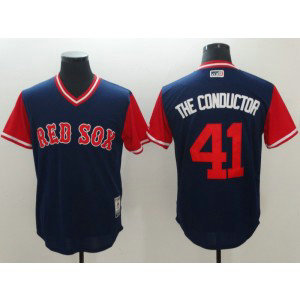 MLB Red Sox 41 Chris Sale The Conductor Navy 2018 Players' Weekend Team Men Jersey MLB Red Sox 41 Chris Sale The Conductor Navy 2018 Players' Weekend Team Men Jersey