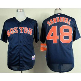 MLB Red Sox 48 Pablo Sandoval Dark Blue Cool Base Men Jersey MLB Red Sox 48 Pablo Sandoval Dark Blue Cool Base Men Jersey