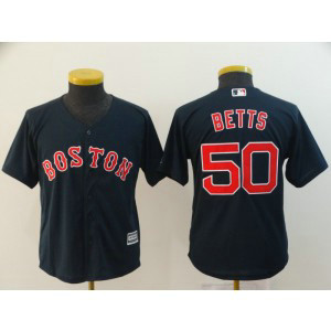 MLB Red Sox 50 Mookie Betts Blue Cool Base Youth Jersey MLB Red Sox 50 Mookie Betts Blue Cool Base Youth Jersey