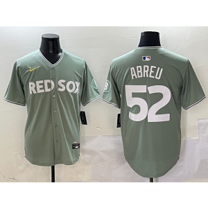 MLB Red Sox 52 Abreu Grey Nike Cool Base Men Jersey MLB Red Sox 52 Abreu Grey Nike Cool Base Men Jersey