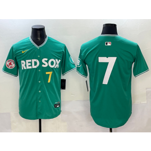 MLB Red Sox 7 Christian Vazquez Green 2025 City Connect Nike Cool Base Men Jersey MLB Red Sox 7 Christian Vazquez Green 2025 City Connect Nike Cool Base Men Jersey