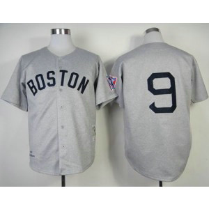 MLB Red Sox 9 Ted Williams Grey 1939 Mitchell and Ness Throwback Men Jersey MLB Red Sox 9 Ted Williams Grey 1939 Mitchell and Ness Throwback Men Jersey