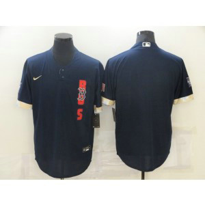 MLB Red Sox Blank Navy 2021 All-Star Cool Base Men Jersey