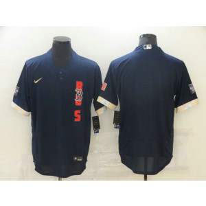 MLB Red Sox Blank Navy 2021 All-Star Flexbase Men Jersey