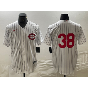 MLB Reds 38 Jose Barrero White Nike Cool Base Men Jersey
