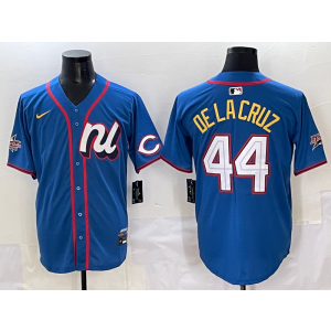 MLB Reds 44 De La Cruz Blue National League 2025 All Star Nike Cool Base Men Jersey MLB Reds 44 De La Cruz Blue National League 2025 All Star Nike Cool Base Men Jersey