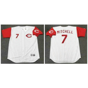 MLB Reds 7 Kevin Mitchell White Throwback Men Jersey MLB Reds 7 Kevin Mitchell White Throwback Men Jersey