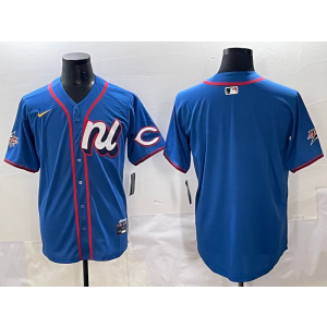 MLB Reds Blank Blue National League 2025 All Star Nike Cool Base Men Jersey