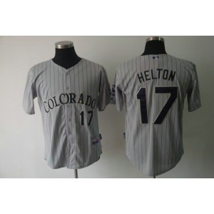 MLB Rockies 17 Todd Helton Grey Cool Base Men Jersey