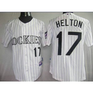 MLB Rockies 17 Todd Helton White Cool Base Men Jersey