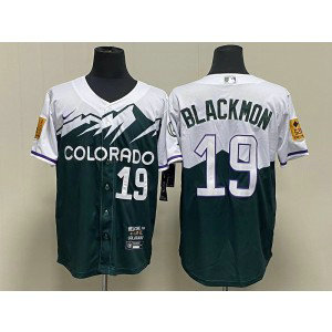 MLB Rockies 19 Charlie Blackmon Green 2022 City Connect Nike Cool Base Men Jersey