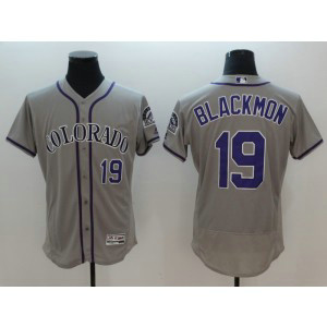 MLB Rockies 19 Charlie Blackmon Grey Flexbase Men Jersey