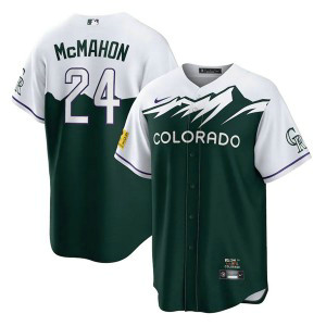 MLB Rockies 24 Ryan McMahon Green 2022 City Connect Nike Cool Base Men Jersey
