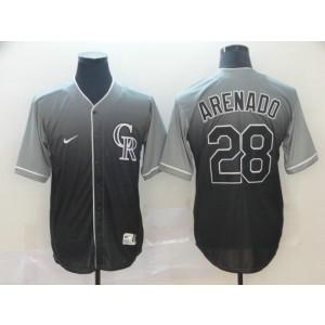 MLB Rockies 28 Nolan Arenado Gray Drift Fashion Men Jersey