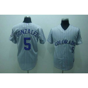 MLB Rockies 5 Carlos Gonzalez Grey Men Jersey