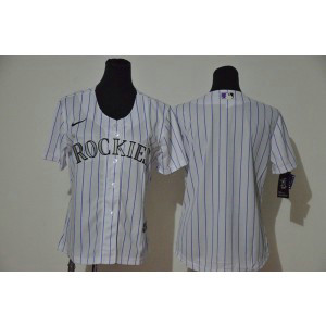 MLB Rockies Blank White 2020 Nike Cool Base Women Jersey