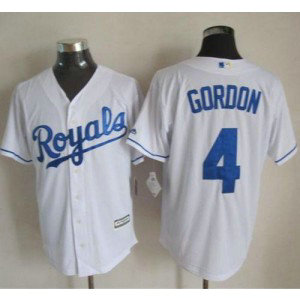 MLB Royals 4 Alex Gordon White New Cool Base Men Jersey MLB Royals 4 Alex Gordon White New Cool Base Men Jersey