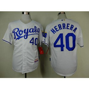 MLB Royals 40 Kelvin Herrera White Cool Base Men Jersey MLB Royals 40 Kelvin Herrera White Cool Base Men Jersey