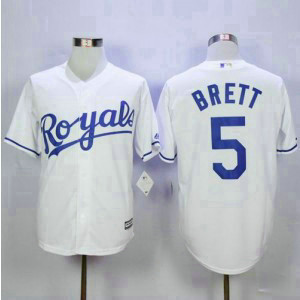 MLB Royals 5 George Brett White New Cool Base Men Jersey MLB Royals 5 George Brett White New Cool Base Men Jersey