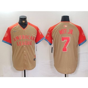 MLB Royals 7 Bobby Witt Cream 2024 All-Star Nike Cool Base Men Jersey