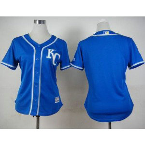 MLB Royals Blank Blue Alternate 2 Women Jersey