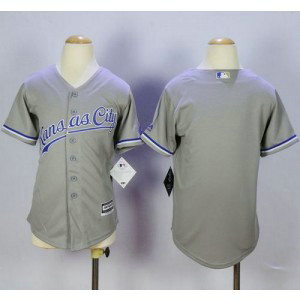 MLB Royals Blank Grey Cool Base Youth Jersey