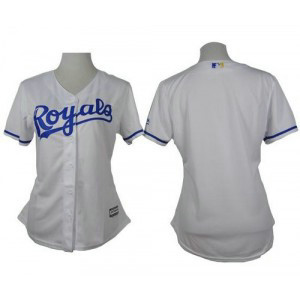 MLB Royals Blank White Home Women Jersey