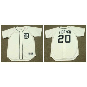 MLB Tigers 20 Mark Fidrych White 1976's Throwback Men Jersey
