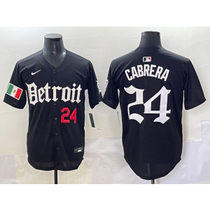 MLB Tigers 24 Miguel Cabrera New Black Nike Cool Base Men Jersey MLB Tigers 24 Miguel Cabrera New Black Nike Cool Base Men Jersey