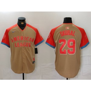 MLB Tigers 29 Skubal Cream 2024 All-Star Nike Cool Base Men Jersey