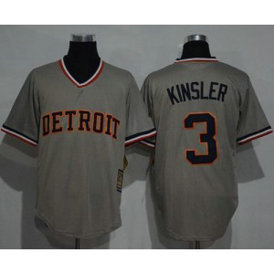 MLB Tigers 3 Ian Kinsler Grey Cooperstown Throwback Men Jersey MLB Tigers 3 Ian Kinsler Grey Cooperstown Throwback Men Jersey