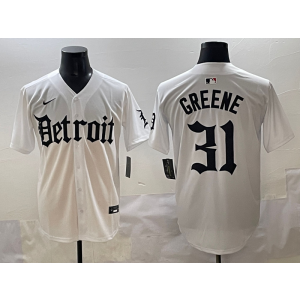 MLB Tigers 31 GREENE White New Nike Cool Base Men Jersey MLB Tigers 31 GREENE White New Nike Cool Base Men Jersey