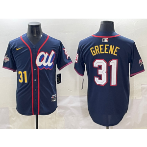 MLB Tigers 31 Greenew Navy American League 2025 All Star Nike Cool Base Men Jersey