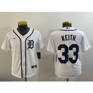 MLB Tigers 33 Keith White Nike Cool Base Youth Jersey