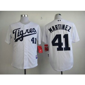 MLB Tigers 41 Victor Martinez White Los Tigres Men Jersey MLB Tigers 41 Victor Martinez White Los Tigres Men Jersey